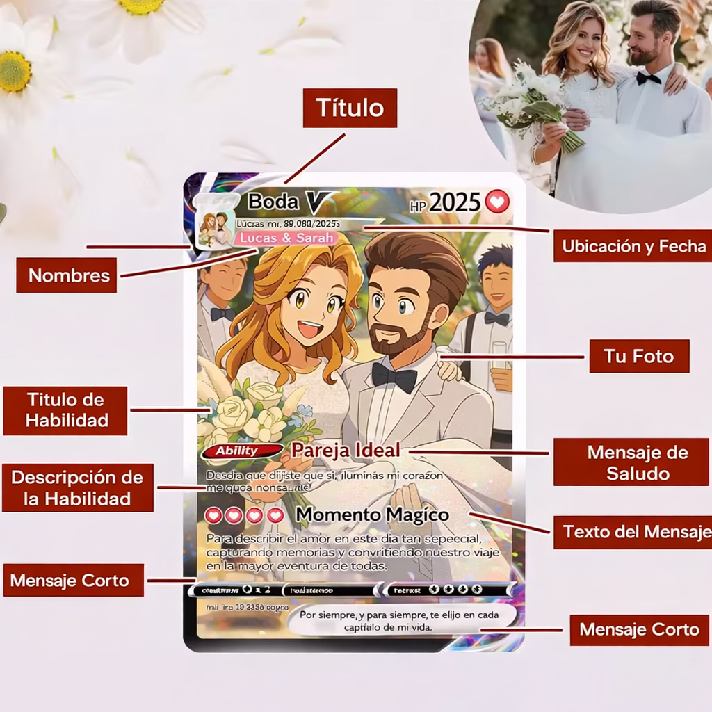 Carta estilo anime personalizada